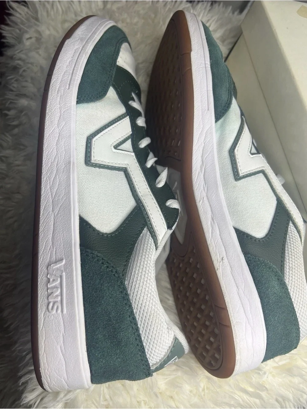 Vans Lowland CC Varsity Green White Skate Sneakers Mens Size 13